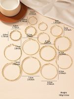 7 Pairs Exaggerated Simple Style Circle Iron Hoop Earrings main image 2