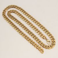 304 Stainless Steel 18K Gold Plated Hip-Hop Rock Punk Plating Solid Color Necklace main image 6