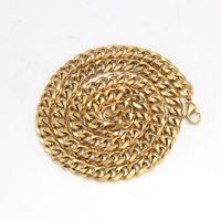 304 Stainless Steel 18K Gold Plated Hip-Hop Rock Punk Plating Solid Color Necklace main image 7