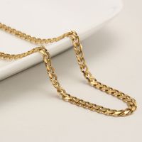 304 Stainless Steel 18K Gold Plated Hip-Hop Rock Punk Plating Solid Color Necklace sku image 2