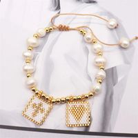 Ig Style Original Design Hip-hop Cross Heart Shape Glass Handmade Women's Bracelets sku image 3