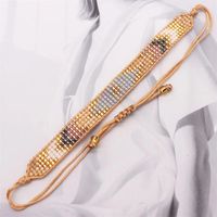 Ig Style Original Design Hip-hop Cross Heart Shape Glass Handmade Women's Bracelets sku image 2
