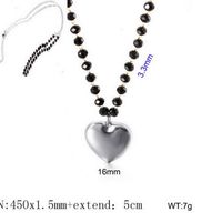 Simple Style Heart Shape Titanium Steel Plating Women's Pendant Necklace sku image 1