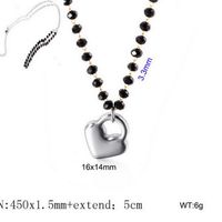 Simple Style Heart Shape Titanium Steel Plating Women's Pendant Necklace sku image 2