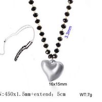Simple Style Heart Shape Titanium Steel Plating Women's Pendant Necklace sku image 3