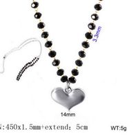 Simple Style Heart Shape Titanium Steel Plating Women's Pendant Necklace sku image 5
