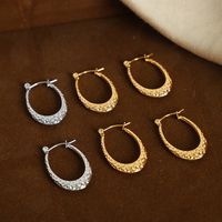 1 Pair Casual Simple Style Solid Color Plating Titanium Steel 18k Gold Plated Hoop Earrings main image 8