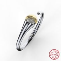 Süss Einfarbig Sterling Silber Überzug Inlay Zirkon Offener Ring sku image 1