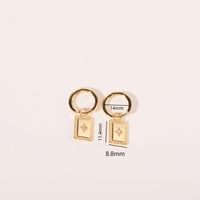 1 Pair Simple Style Star Plating Inlay Copper Zircon 18k Gold Plated Drop Earrings main image 4