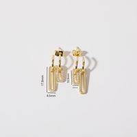 1 Pair Simple Style Star Plating Inlay Copper Zircon 18k Gold Plated Drop Earrings main image 3