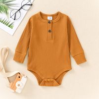 Simple Children's One-piece Newborn Long-sleeved Autumn Romper sku image 8