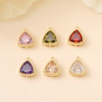 Romantic Simple Style Classic Style Triangle Copper Plating Inlay Zircon 18k Gold Plated White Gold Plated Jewelry Accessories main image 1