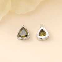 Romantic Simple Style Classic Style Triangle Copper Plating Inlay Zircon 18k Gold Plated White Gold Plated Jewelry Accessories sku image 8