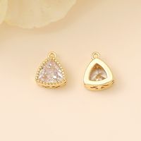 Romantic Simple Style Classic Style Triangle Copper Plating Inlay Zircon 18k Gold Plated White Gold Plated Jewelry Accessories sku image 1