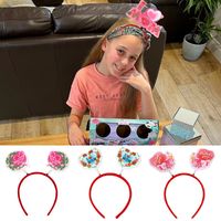 Mother's Day Cute Pastoral Rose Plastic Family Gathering Party Headband Costume Props main image 2
