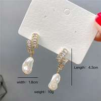 Wholesale Jewelry Lady Irregular Alloy Artificial Diamond Inlay Drop Earrings main image 6