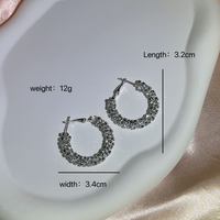 1 Pair Shiny Round Alloy Earrings main image 6