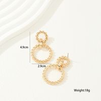 Wholesale Jewelry Simple Style Solid Color Zinc Alloy Gold Plated Plating Drop Earrings main image 5