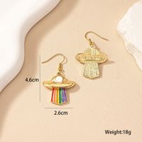 1 Pair Vintage Style Ufo Enamel Alloy Ear Hook main image 4