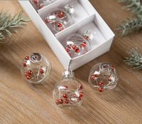 Christmas Simple Style Ball Glass Indoor Party Hanging Ornaments sku image 1