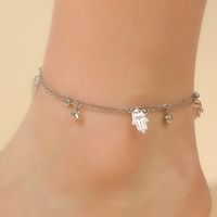 Vacation Palm Stainless Steel Plating Silver Plated Unisex Anklet main image 1