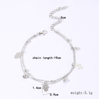 Vacation Palm Stainless Steel Plating Silver Plated Unisex Anklet main image 2