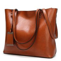 Women's Pu Leather Solid Color Streetwear Square Zipper Tote Bag main image 10