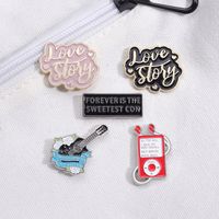 Funny Cartoon Letter Alloy Plating Unisex Brooches main image 3