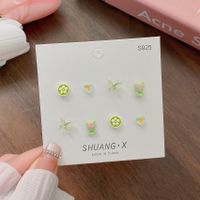Fashion Heart Shape Flower Butterfly Alloy Plating Women's Earrings 1 Set sku image 15