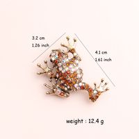 Style Cool Brillant Animal Grenouille Alliage Incruster Strass Unisexe Broches main image 10