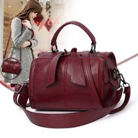 Women's Pu Leather Solid Color Vintage Style Square Zipper Handbag main image 1