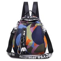 Waterproof Anti-theft Color Block Daily Women's Backpack main image 1