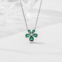 Simple Style Flower Sterling Silver Plating Silver Plated Pendant Necklace main image 1