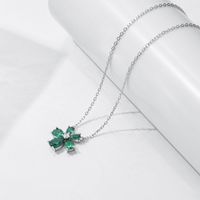 Simple Style Flower Sterling Silver Plating Silver Plated Pendant Necklace main image 5
