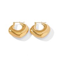 1 Pair Simple Style Classic Style C Shape U Shape The Answer Plating Stainless Steel Earrings sku image 8