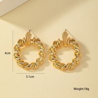1 Pair Vintage Style Solid Color Twist Plating Alloy Ear Studs main image 5