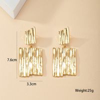 1 Pair Vintage Style Stripe Solid Color Plating Alloy Drop Earrings main image 5