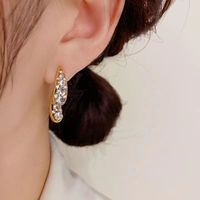 1 Pair Casual Elegant Romantic Water Droplets Inlay Alloy Aluminium Alloy Rhinestones Drop Earrings main image 2