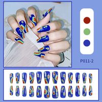 Fashion Heart Shape Plastic Nail Patches 1 Set sku image 1