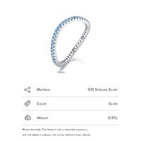 Style Simple Vagues Argent Placage Incruster Zircon Anneaux main image 6