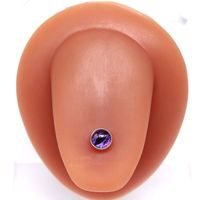 Punk Devil's Eye Stainless Steel Alloy Plastic Plating Inlay Resin White Gold Plated Tongue Nail main image 9