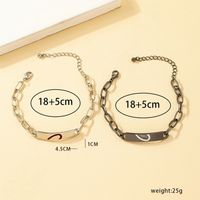 Cute Sweet Heart Shape Metal Plating Couple Bracelets main image 7