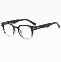 Business Basic Gradient Color Solid Color Ac Round Frame Full Frame Glasses main image 4