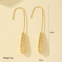1 Pair Simple Style Commute Solid Color Plating Alloy Gold Plated Drop Earrings main image 7