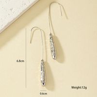 1 Pair Simple Style Commute Solid Color Plating Alloy Gold Plated Drop Earrings main image 6