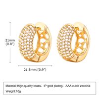 1 Pair IG Style Vintage Style U Shape Plating Inlay Brass Zircon Hoop Earrings main image 2