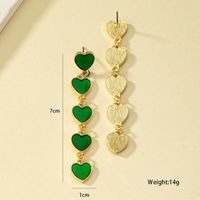1 Pair Simple Style Heart Shape Enamel Alloy Drop Earrings Earrings main image 6