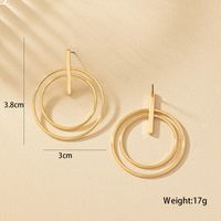 Wholesale Jewelry Simple Style Solid Color Metal Hollow Out Drop Earrings main image 4