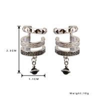 1 Pair Lady Simple Style Streetwear Astrolabe Plating Inlay Copper Zircon Silver Plated Ear Cuffs main image 7