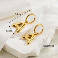 1 Pair Simple Style Letter Plating Stainless Steel 18k Gold Plated Ear Clip main image 5